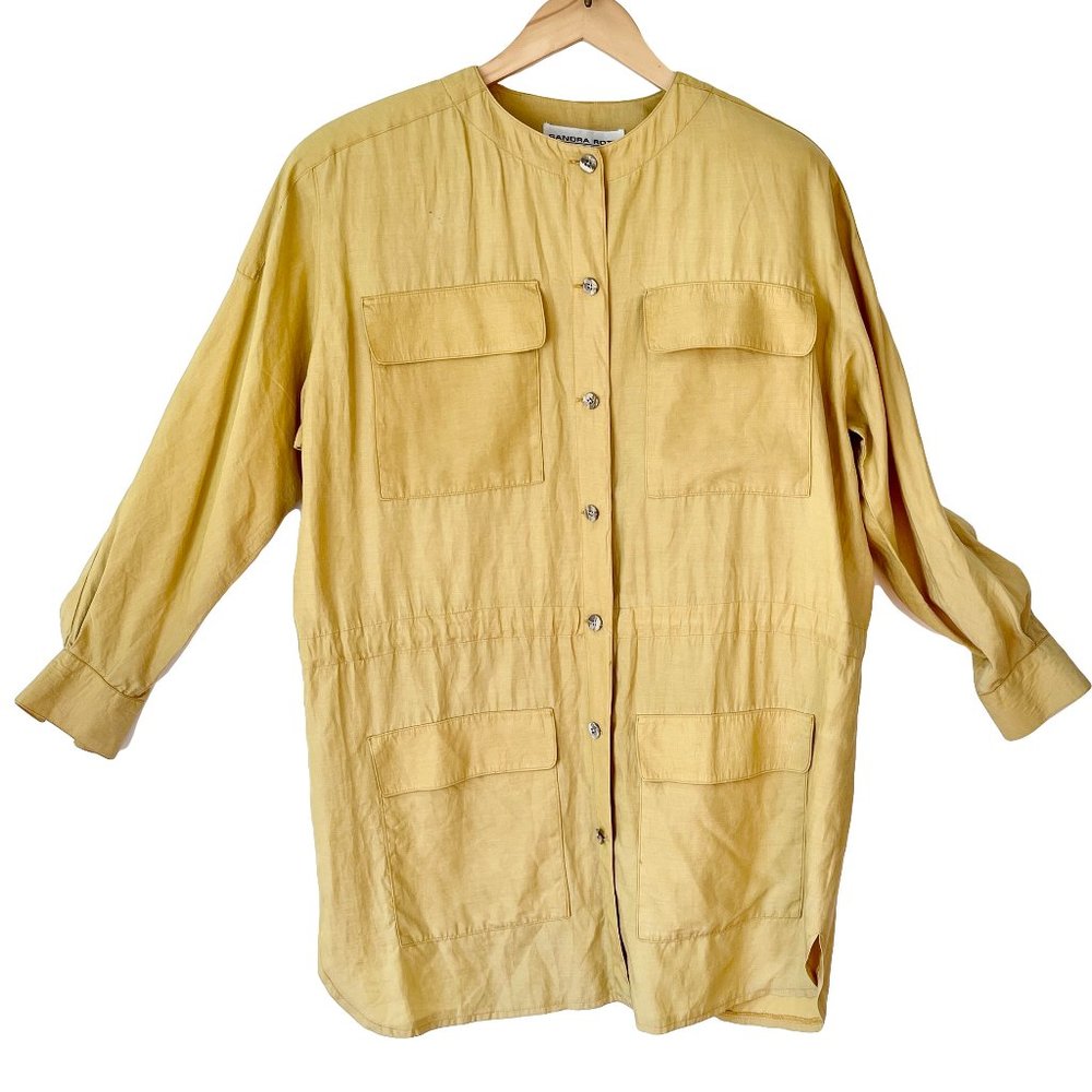 Vintage Ochre Silk safari jacket
